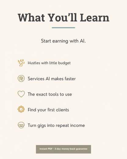 What you'll learn from AI Side Hustle Handbook