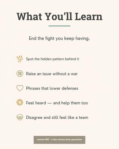 What you'll learn from Stop Having the Same Fight