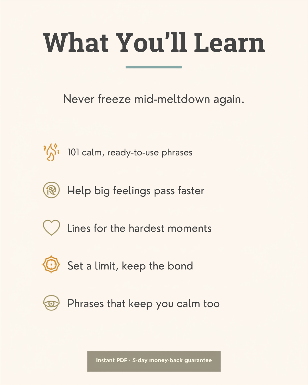 What you'll learn from 101 Phrases for De-escalating Toddler Tantrums